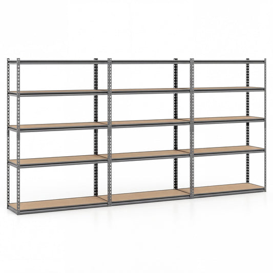 5-Tier Garage Shelving Unit 2200 LBS Metal Storage Shelves Adjustable Utility Rack for Warehouse