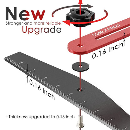Stair Tread Template Tool - Solid Stair Tread Gauge, Shelf Layout Tool & Stair Jig Tool, Stair Tread Measuring Tool,Stair Scribe Tool Compatible with Many Types of Layout Projects (Red-Gray)