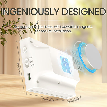 Rechargeable Battery Night Light ,1500 mah , Adjustable Brightness for Bathroom, Bedroom, Kitchen, Cabinet, Stairs, Hallway