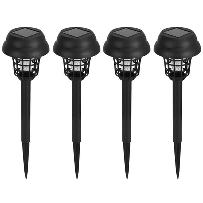 4 Pack Solar Powered Mosquito Zapper Outdoor Insect Killer Torch Waterproof Bug Zapper with UV Light White Light for Yard Garden Farm Patio