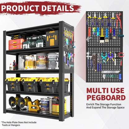 Heavy-Duty 5-Tier Adjustable Storage Shelving Unit - 78"H