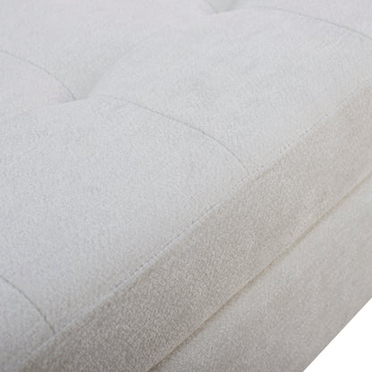 50" Modern Upholstered Storage Bench with Tufted Seat