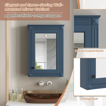 20" Wall Mounted Bathroom Storage Cabinet with Mirror