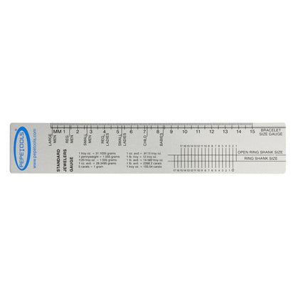 Standard Jeweler's Gauge Ruler – Ring & Bracelet Sizing Tool