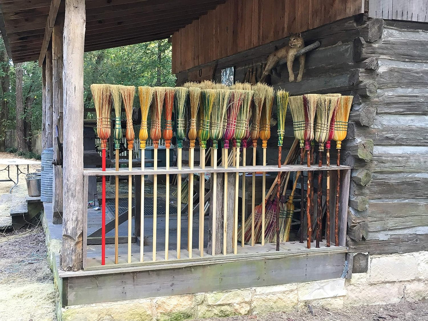 Handmade Farmhouse Broom – Traditional Broomcorn Sweeper, Rustic Country Decor & Functional Cleaning Broom Made in USA