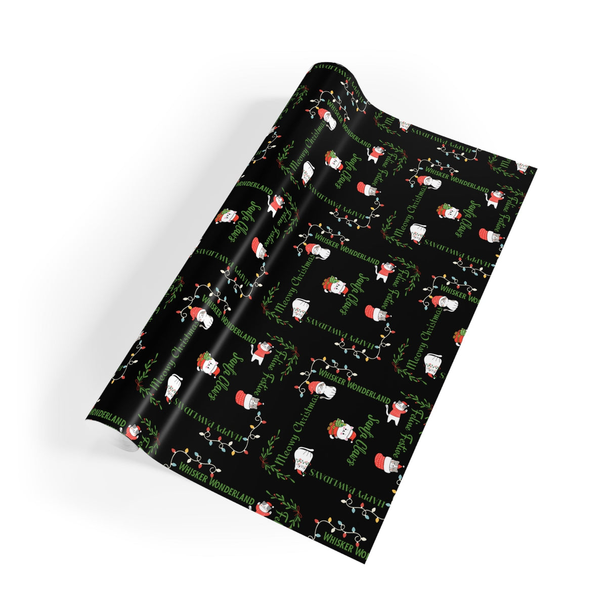 Cat Pun Christmas Gift Wrap Roll for Purr-fect Holiday Gift Giving
