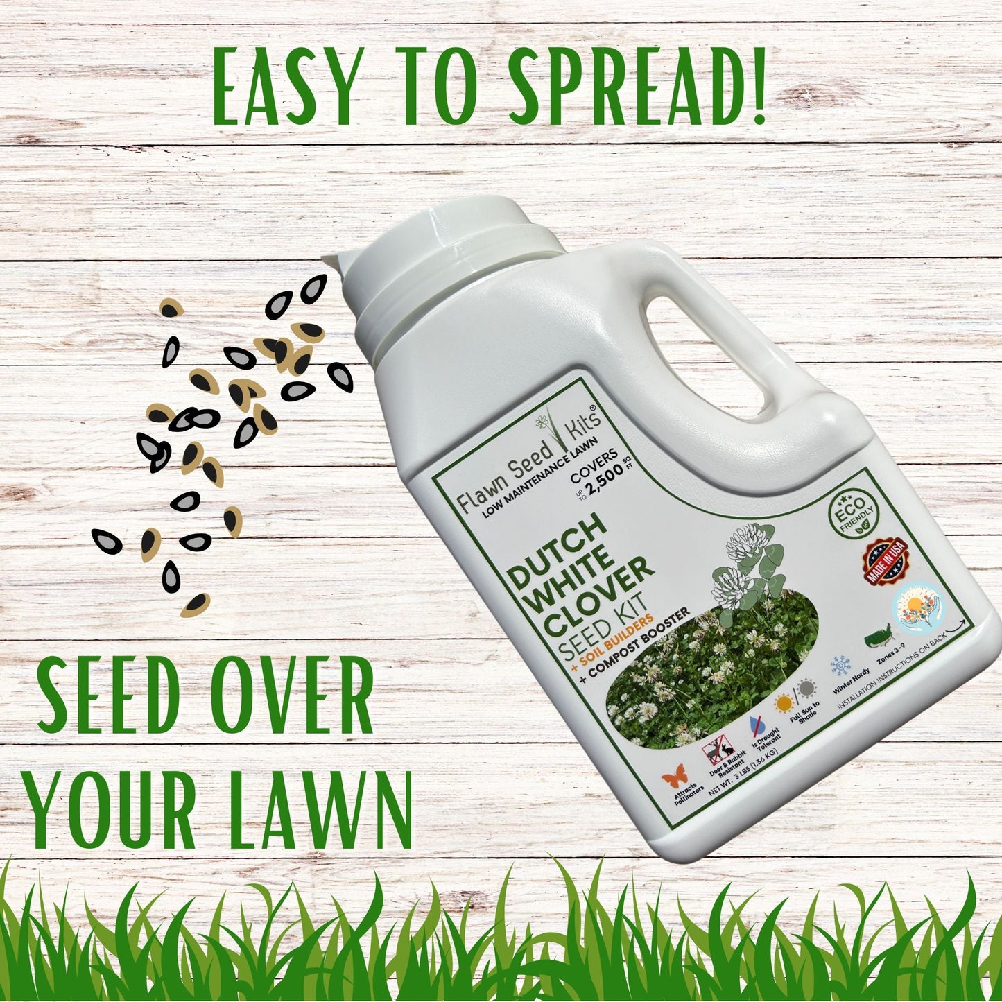 Dutch White Clover Easy Spread Shaker