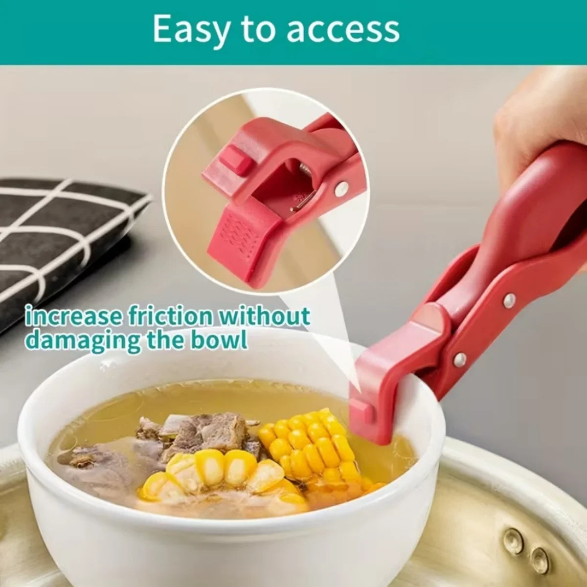 Multi-Function Hot Plate Gripper – Anti-Scald Bowl & Dish Clamp