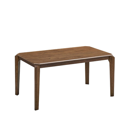 ACTU 59” Solid Wood Mid-Century Modern Dining Table Set for Small Spaces (Seats 4–6)