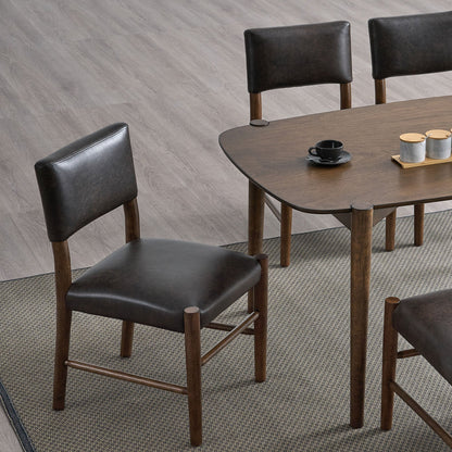 ACTU 58” Mid-Century Modern Dining Table Set for Small Spaces (Seats 4–6)