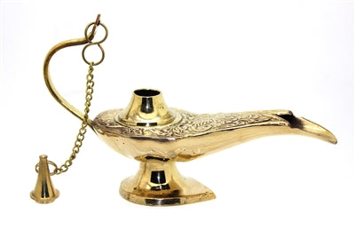 Brass Chirag Oil Lamp Burner - 5 Inch Long