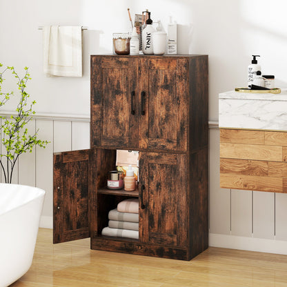 Bathroom Cabinet 43.5 inch Storage Cabinet with Doors and Adjustable Shelves