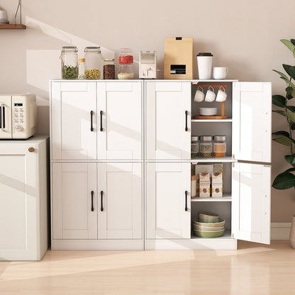 Bathroom Cabinet 43.5 inch Storage Cabinet with Doors and Adjustable Shelves