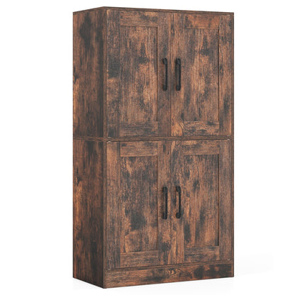 Bathroom Cabinet 43.5 inch Storage Cabinet with Doors and Adjustable Shelves