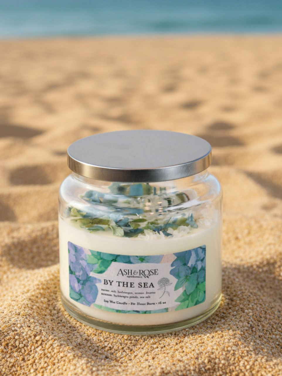BY THE SEA Hydrangea Sea Salt Candle