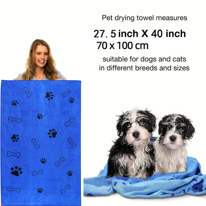 Pet bath towel quick drying and absorbent for dogs and cats bath towel soft and quick drying pet supplies