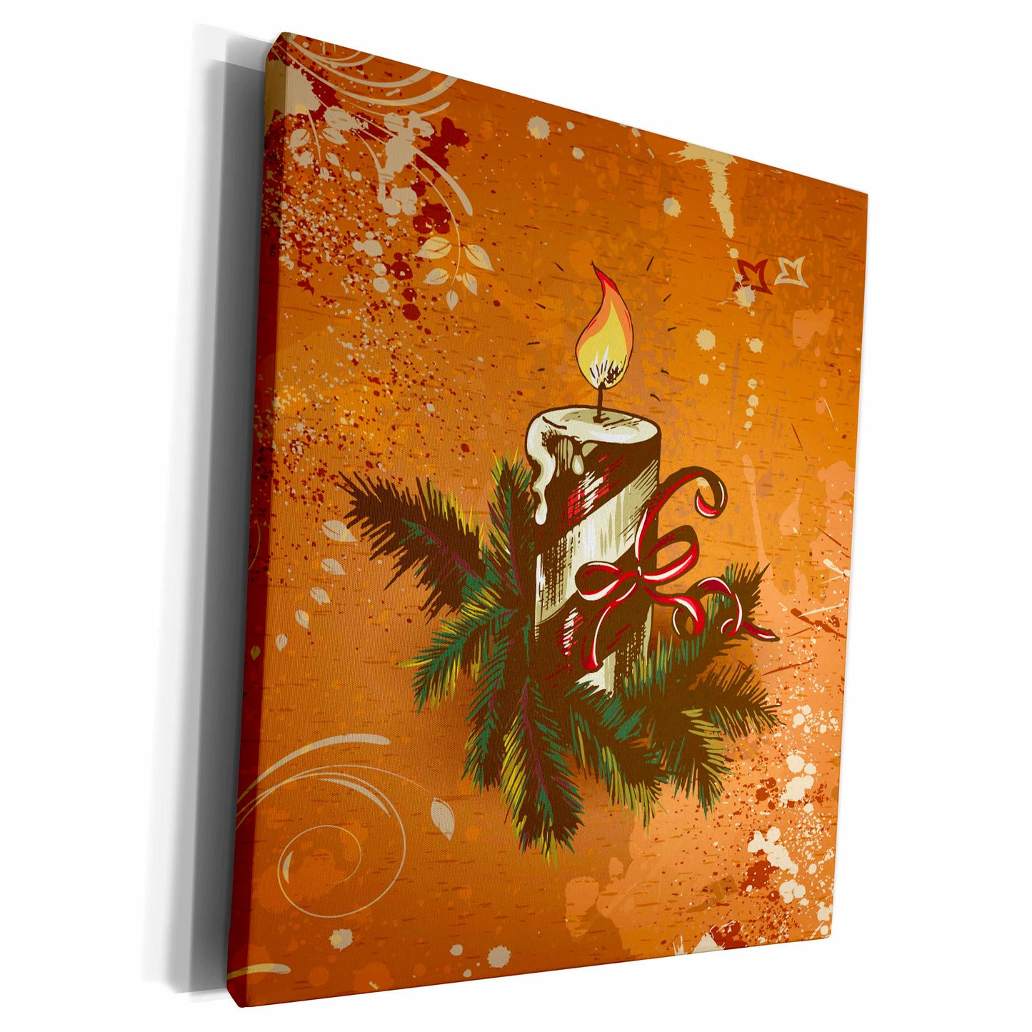 3dRose Festive Decorative Holiday Graphic Peppermint Candle... - Museum Grade Canvas Wrap (cw_119126)