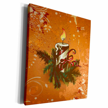 3dRose Festive Decorative Holiday Graphic Peppermint Candle... - Museum Grade Canvas Wrap (cw_119126)