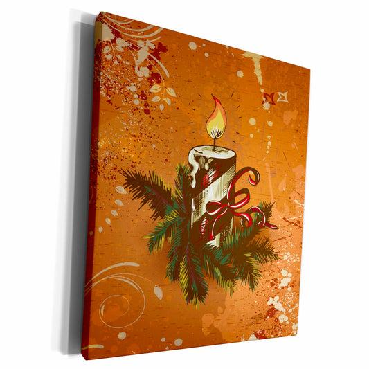 3dRose Festive Decorative Holiday Graphic Peppermint Candle... - Museum Grade Canvas Wrap (cw_119126)
