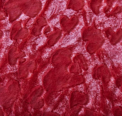 DaDa Bedding Candy Apple Red Faux Fur Pillow Cover