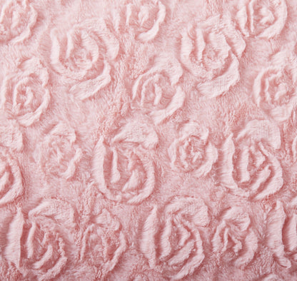 DaDa Bedding Pastel Pink Faux Fur Pillow Cover