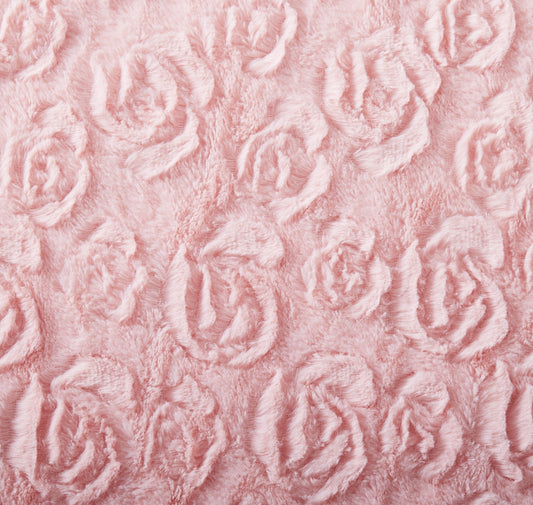 DaDa Bedding Pastel Pink Faux Fur Pillow Cover