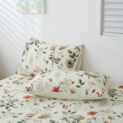 DaDalogy Enchanted Meadow Floral Microfiber Sheet Set