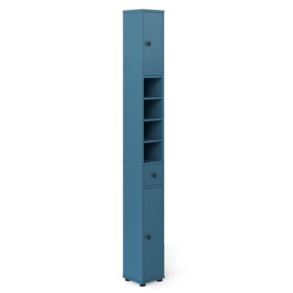 Freestanding Slim Bathroom Cabinet with Drawer and Adjustable Shelves