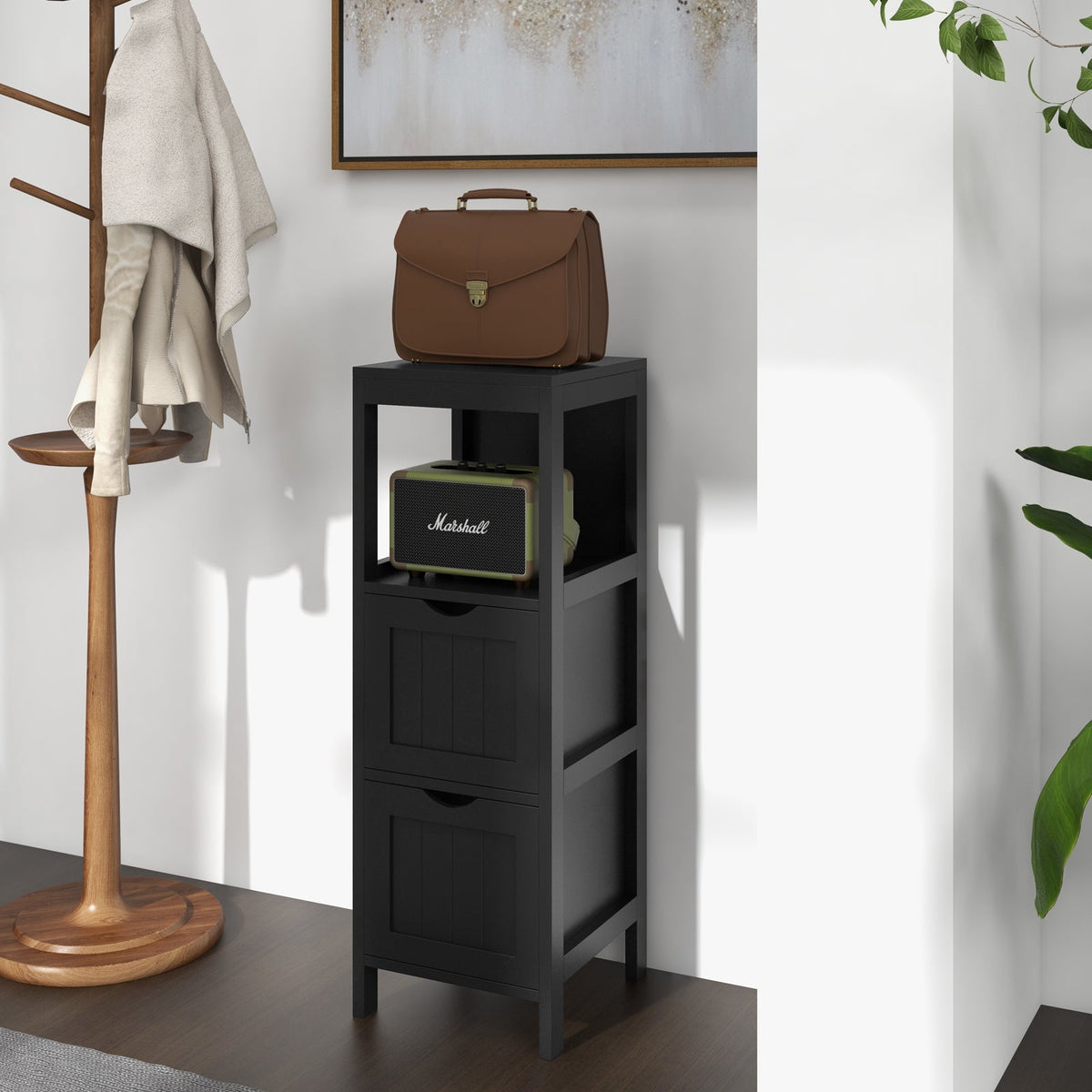 Freestanding Storage Cabinet with 2 Removable Drawers for Bathroom