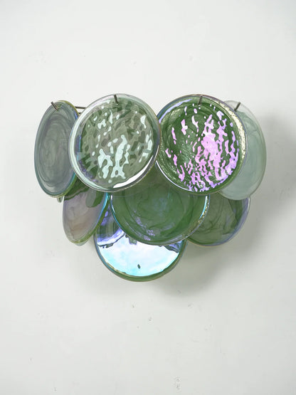 Green Murano Disc Wall Sconce