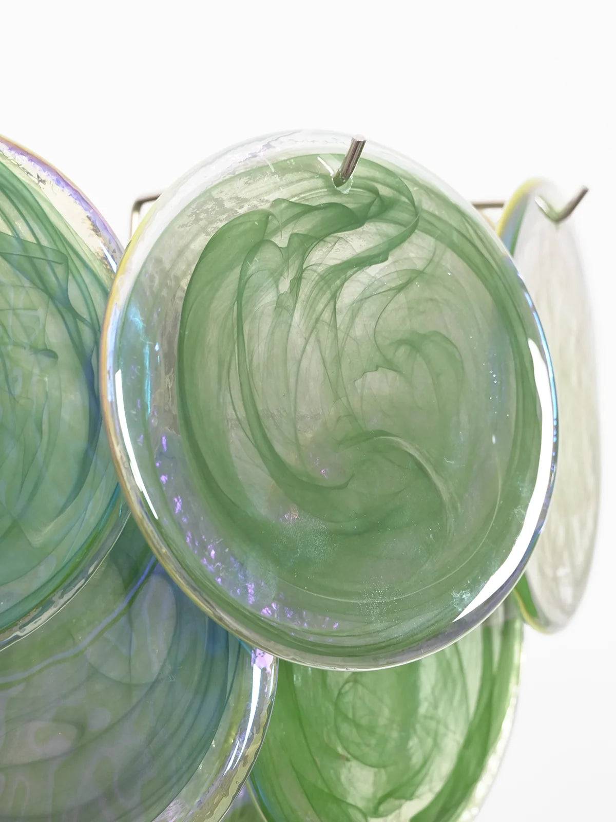 Green Murano Disc Wall Sconce