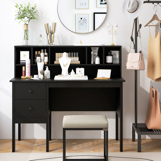 48 Inch Computer Desk with Drawers Power Outlets