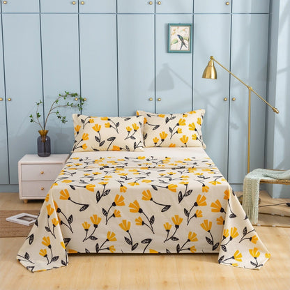 DaDa Bedding Yellow Fleur Floral Bed in a Bag Set - Ivory Botanical