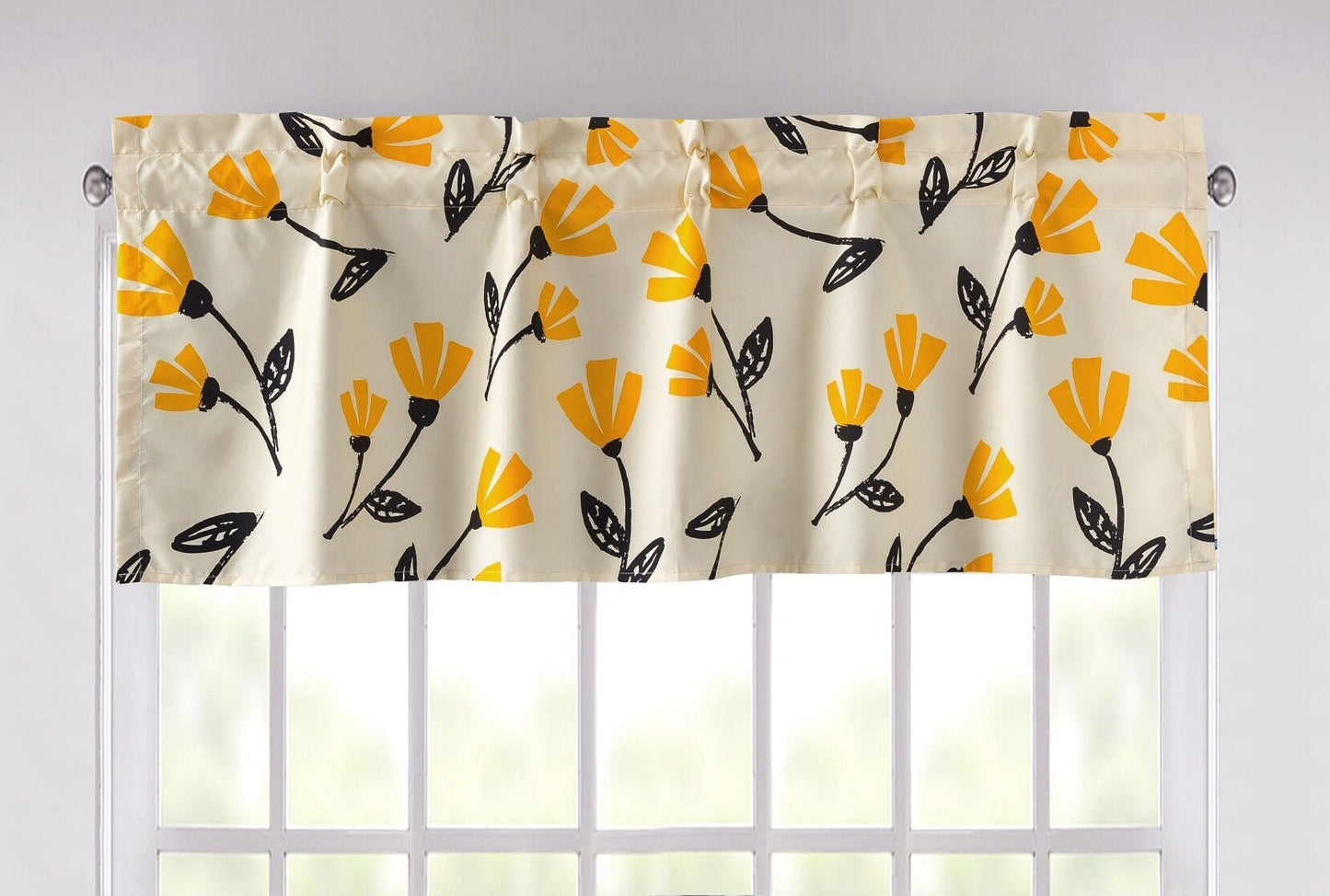 DaDa Bedding Yellow Fleur Duvet Cover, Sheets & Valance Set