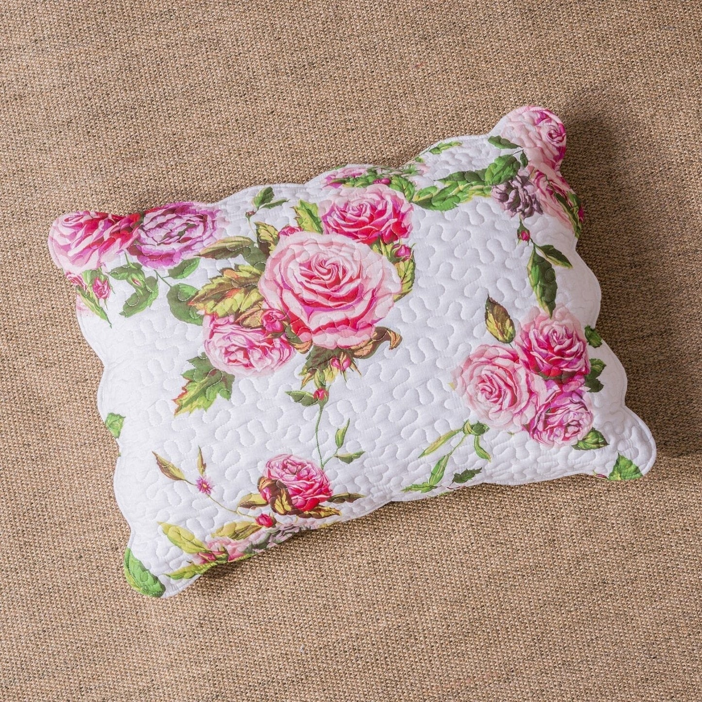 DaDa Bedding Romantic Roses Floral Bed in a Bag Set - Pink Cottage Bedding