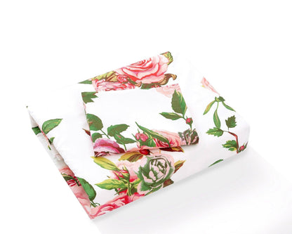 DaDa Bedding Pink Romantic Roses Floral Duvet Cover Set