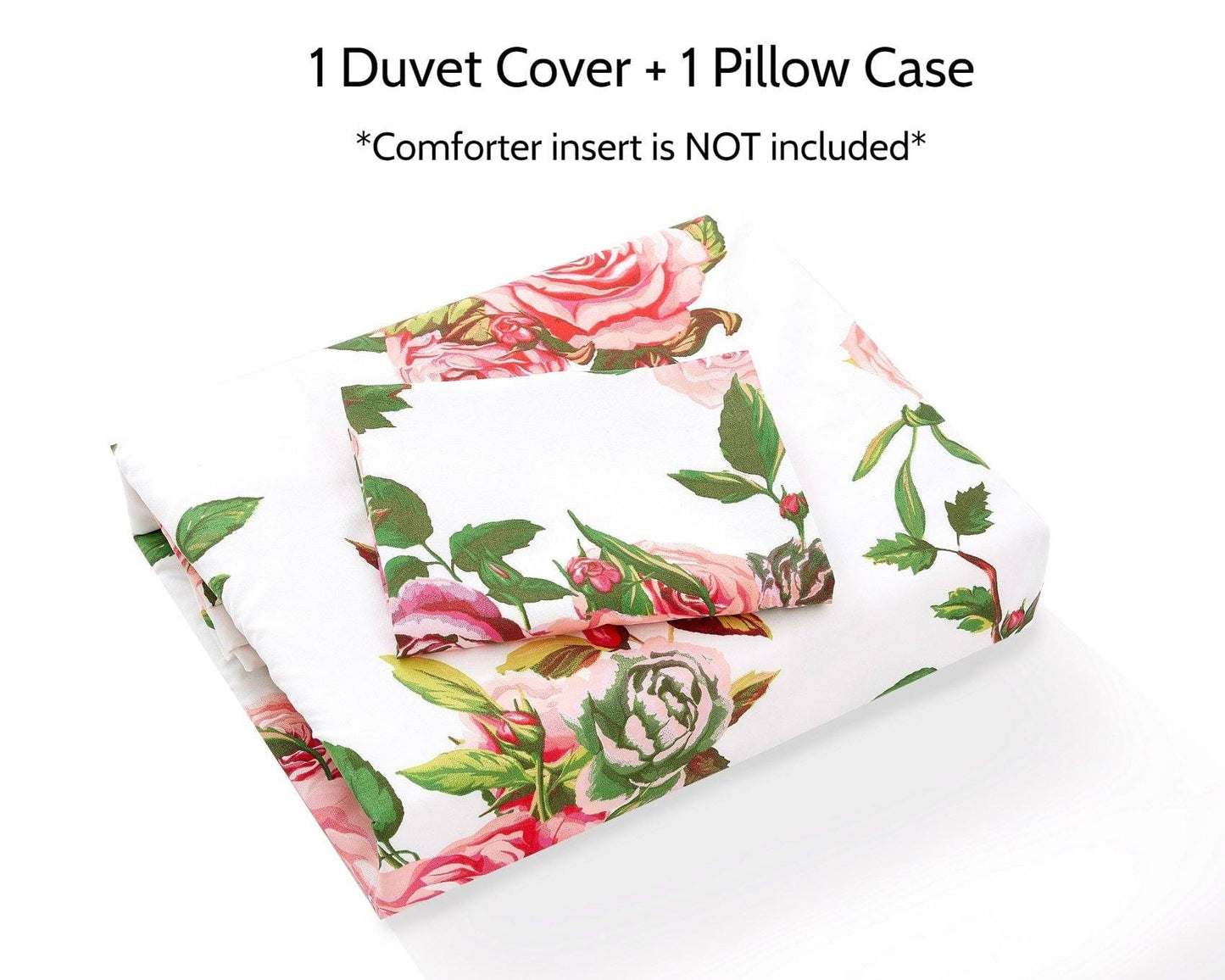 DaDa Bedding Pink Romantic Roses Floral Duvet Cover Set