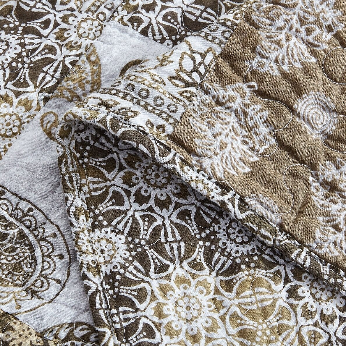 DaDalogy Paisley Dreams Floral Bed in a Bag Set - Olive Brown