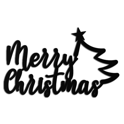 Handcrafted Steel Christmas Tree Wall Art - Holiday Season Accent Home Decor