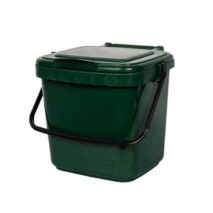 EcoSafe 2.5-Gallon Kitchen Caddy, Eco-Friendly Compost Container, Small Food Waste Bin for Food Scraps and Trash (QTY 1), SKU KCGRN