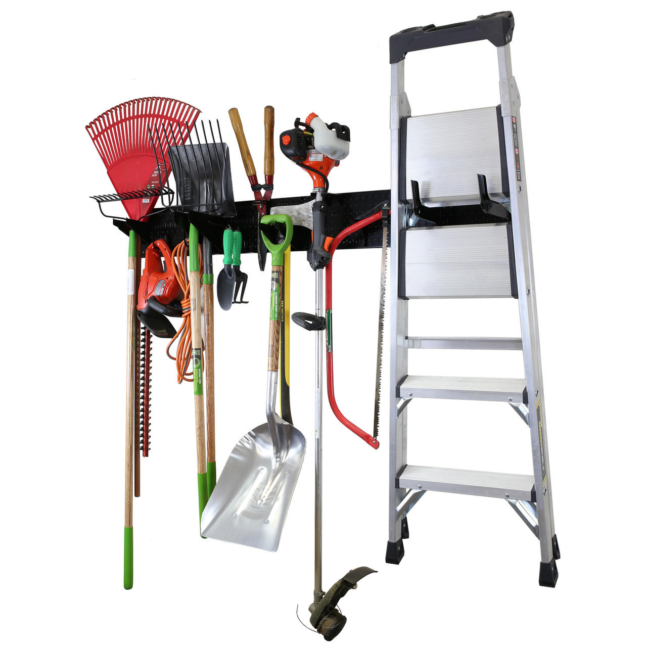 Garage Storage Lawn & Garden Tool Organization Wall Organizer Rack - Pegboard with Accessories