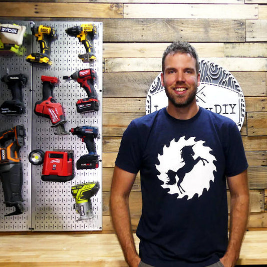 Lazy Guy DIY Maker Woodworking Tool Storage Organizer Set - Metal Pegboard with Accessories