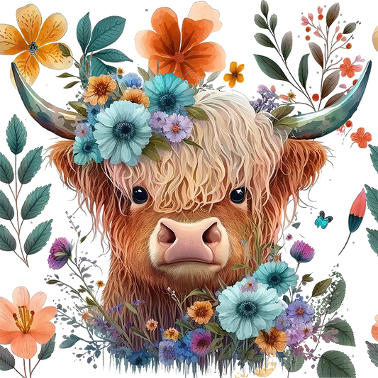 Highland Cow Glass Cups