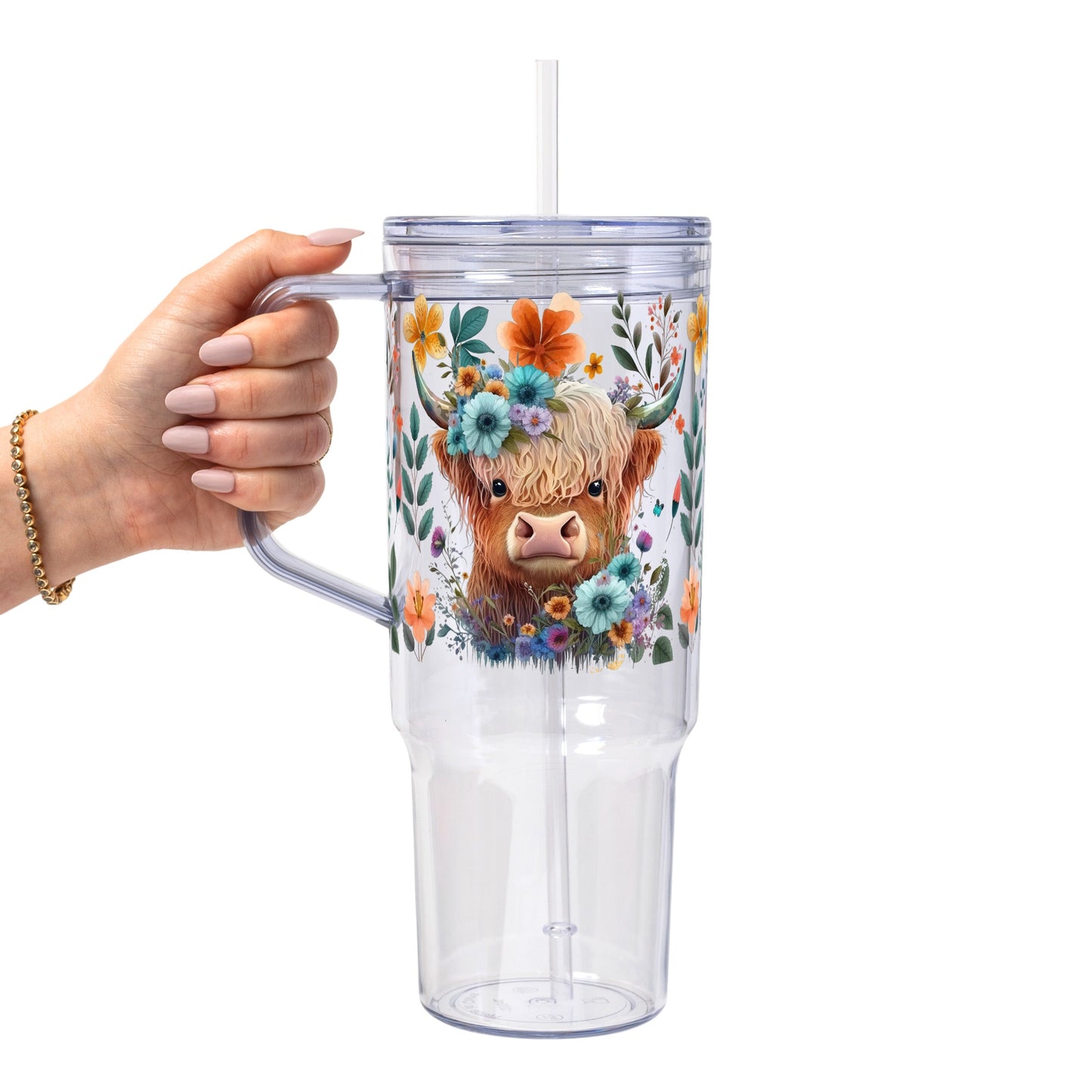 Highland Cow Glass Cups