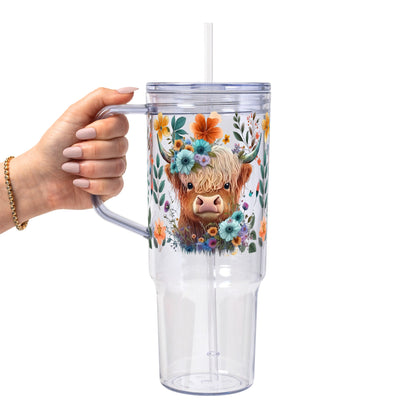 Highland Cow Glass Cups