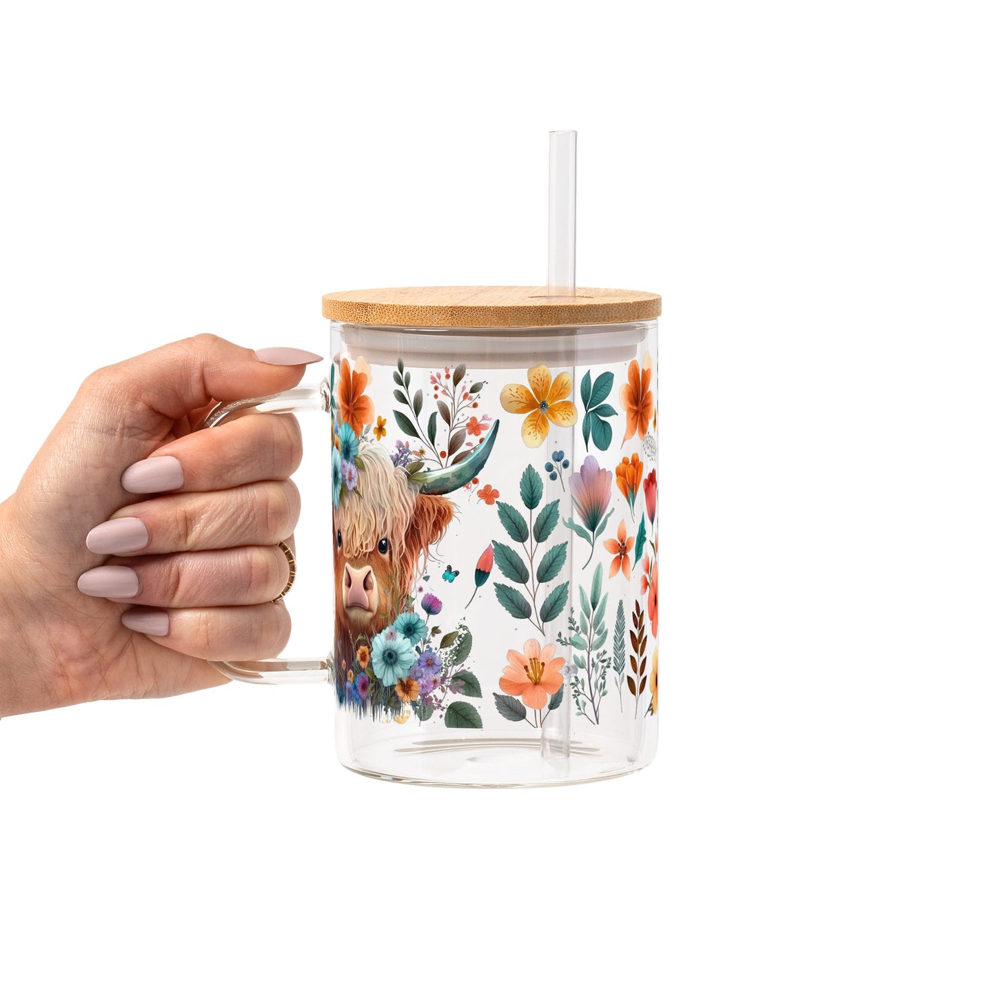 Highland Cow Glass Cups