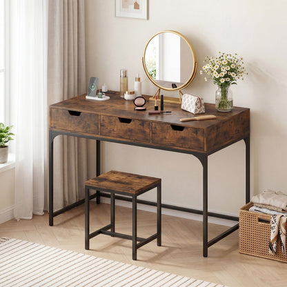 Office Desk with Power Outlets and Hidden Compartment for Study