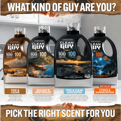 Heavy Duty Premium Laundry Detergent + Built-In Dryer Sheets (100 Loads) - CITRUS & SANDALWOOD