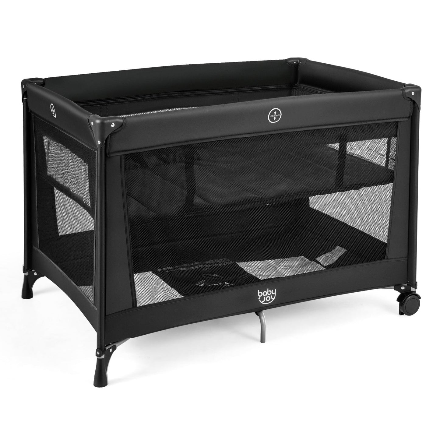 Portable Baby Playard Folding Travel Crib for Infants with Soft Mattress