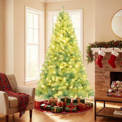 Pre-Lit Tinsel Christmas Tree Artificial Xmas Tree Home Office Party Seasonal Holiday Decoration